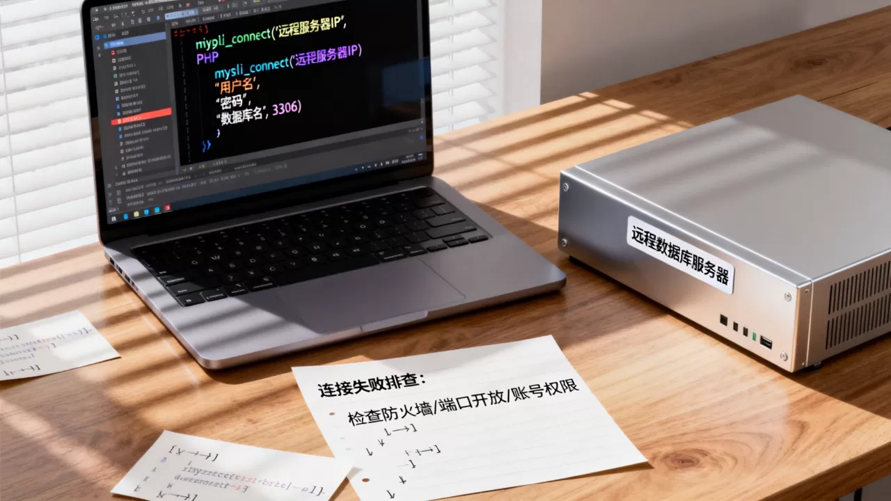 PHP连接远程数据库服务器怎么设置,连接不上怎么办? PHP连接远程数据库服务器怎么设置,连接不上怎么办?