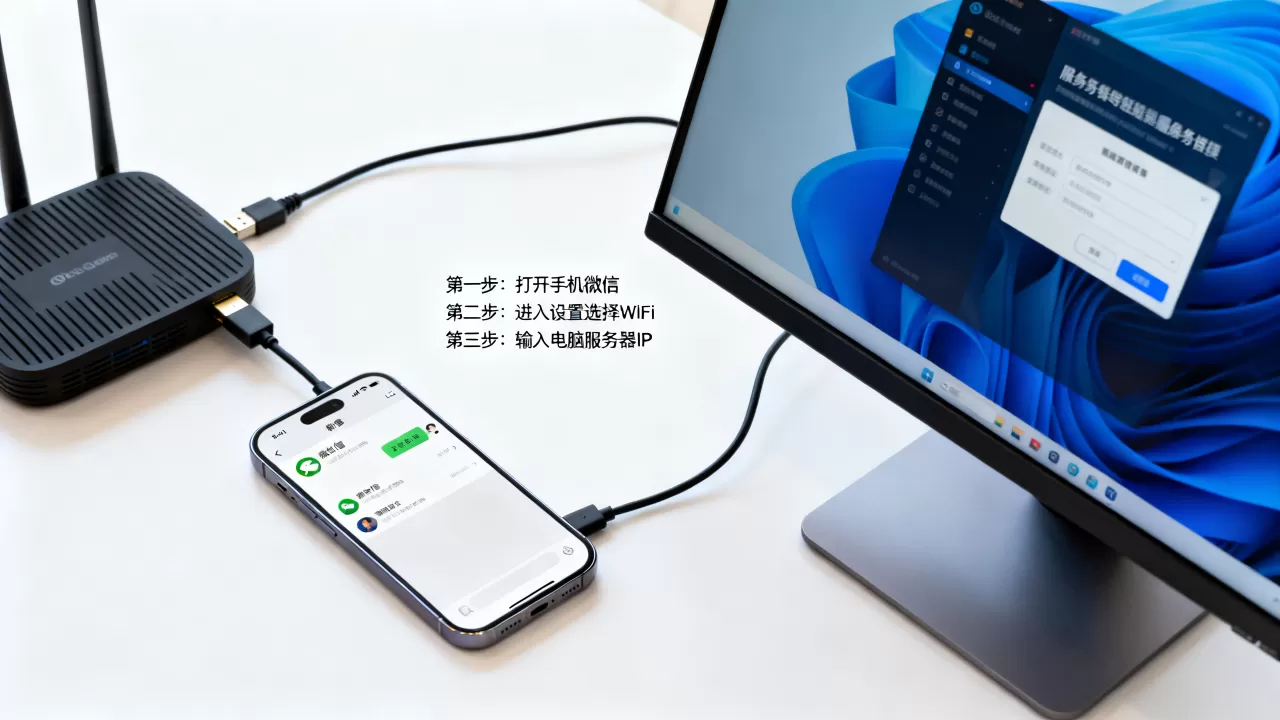 手机微信WiFi怎么连接电脑服务器?,连接失败怎么办 手机微信WiFi怎么连接电脑服务器?,连接失败怎么办