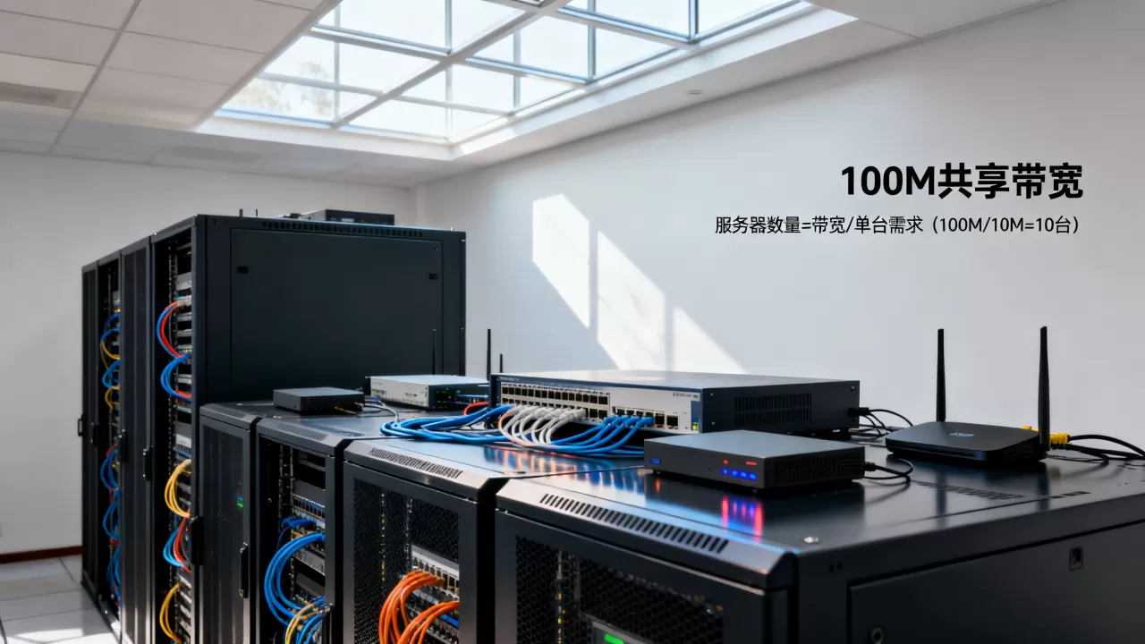 100M共享带宽能带多少台服务器,一般怎么计算? 100M共享带宽能带多少台服务器,一般怎么计算?