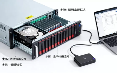 服务器只有C盘没有D盘怎么办，如何添加新分区？
