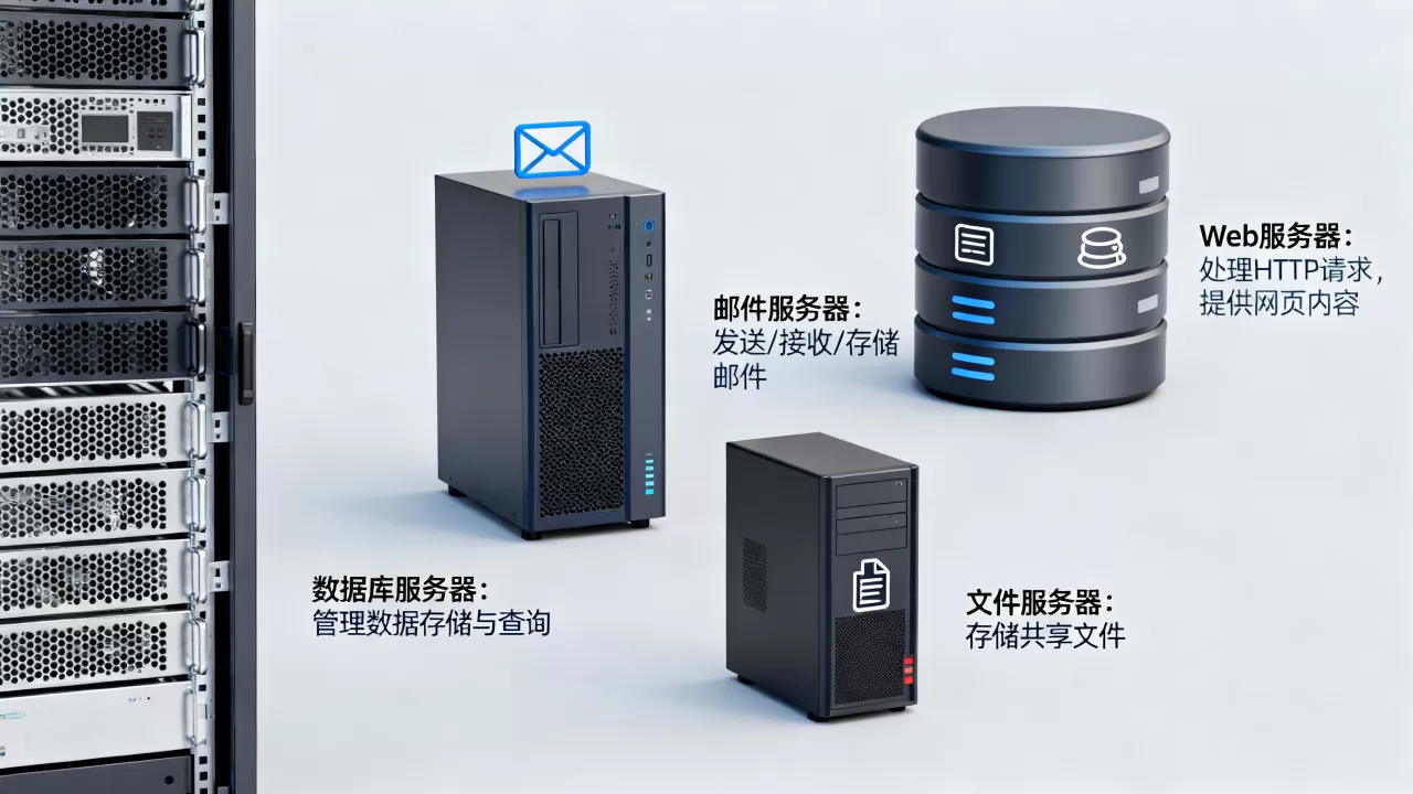 应用层有哪些服务器类型,各自负责什么功能? 应用层有哪些服务器类型,各自负责什么功能?