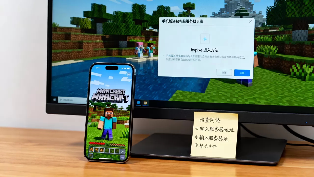 我的世界手机版怎么连电脑服务器,hypixel怎么进? 我的世界手机版怎么连电脑服务器,hypixel怎么进?