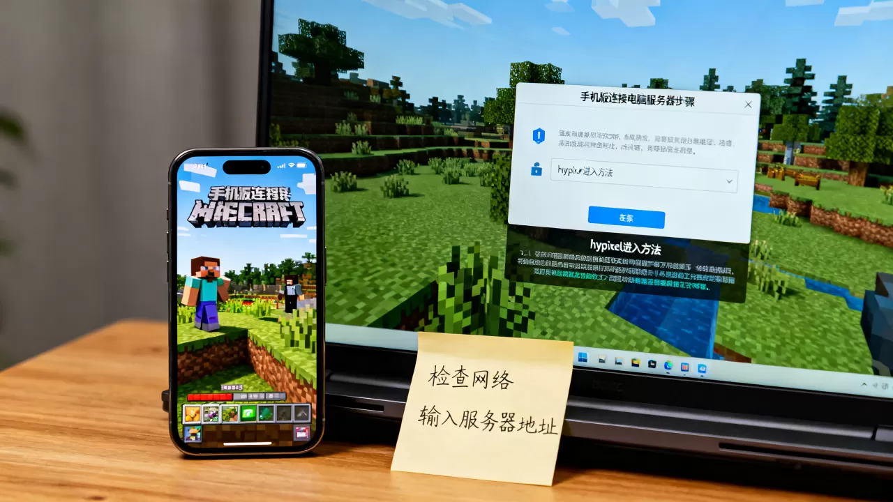 我的世界手机版怎么连电脑服务器,hypixel怎么进? 我的世界手机版怎么连电脑服务器,hypixel怎么进?