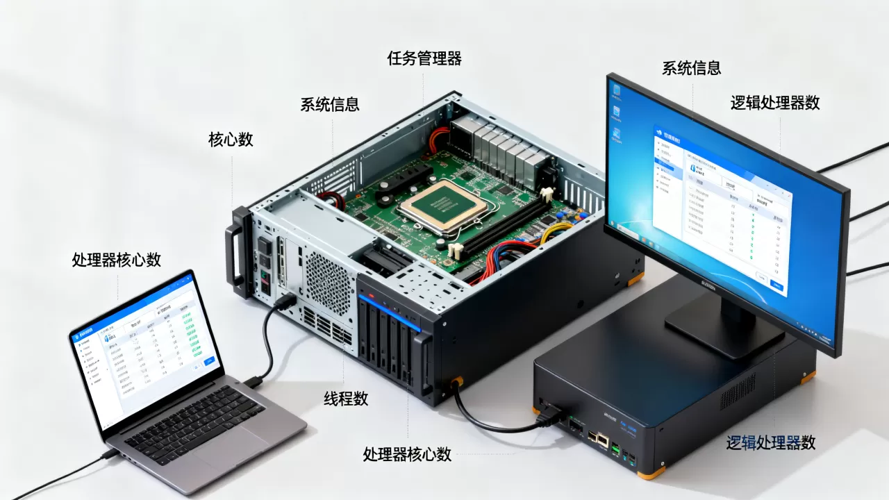 服务器CPU怎么看几核几线程,怎么查看CPU核心数和线程数? 服务器CPU怎么看几核几线程,怎么查看CPU核心数和线程数?