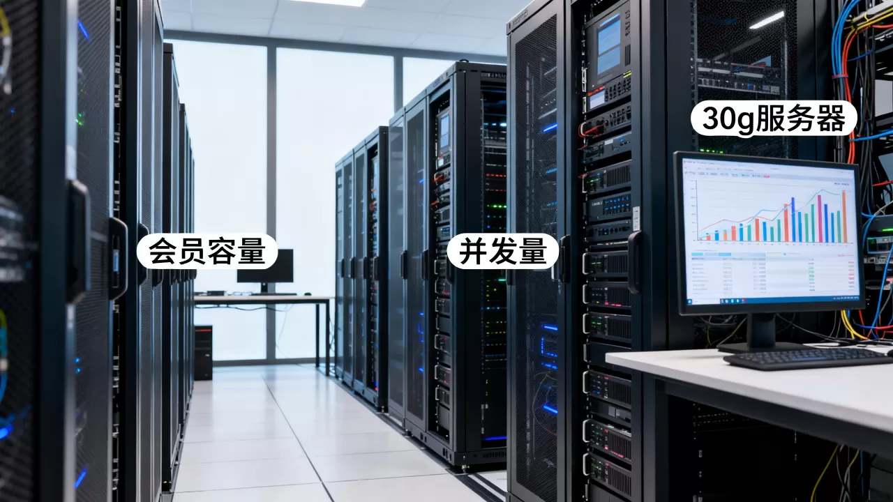 30g服务器能容纳多少会员,网站并发量多大合适? 30g服务器能容纳多少会员,网站并发量多大合适?