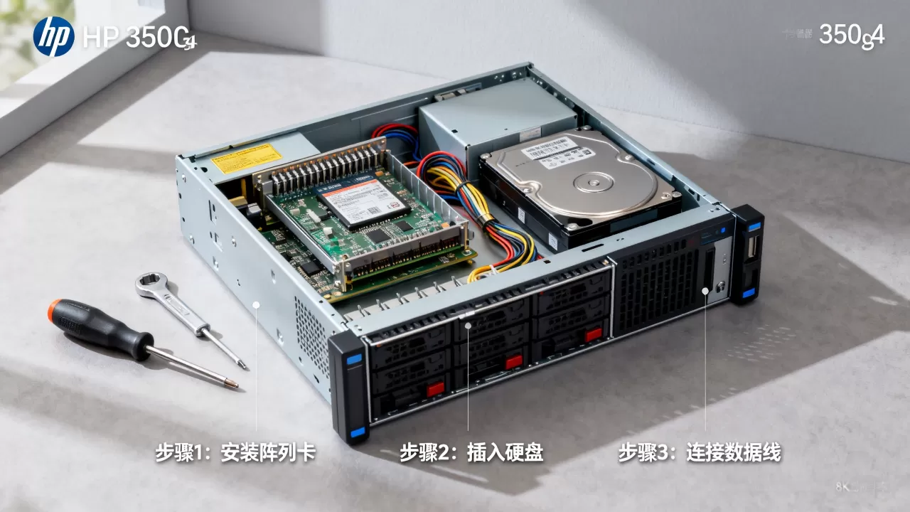 HP服务器350g5怎么做阵列?,详细步骤是什么 HP服务器350g5怎么做阵列?,详细步骤是什么