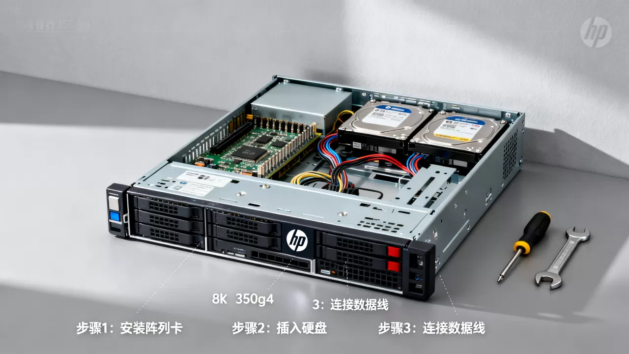 HP服务器350g5怎么做阵列?,详细步骤是什么 HP服务器350g5怎么做阵列?,详细步骤是什么