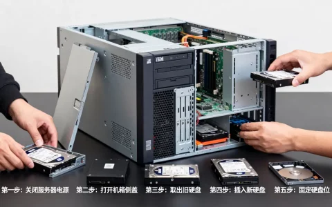 ibm服务器x3650m2怎么换硬盘，服务器硬盘更换步骤详解