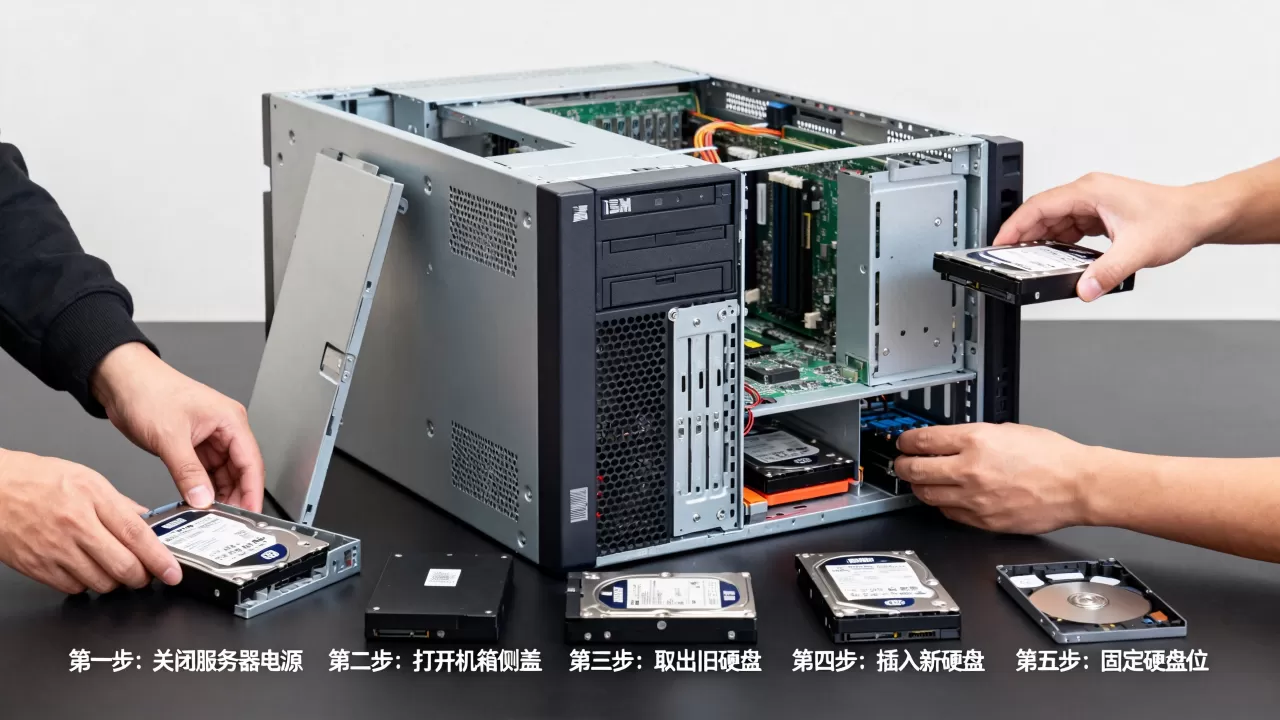 ibm服务器x3650m2怎么换硬盘,服务器硬盘更换步骤详解 ibm服务器x3650m2怎么换硬盘,服务器硬盘更换步骤详解