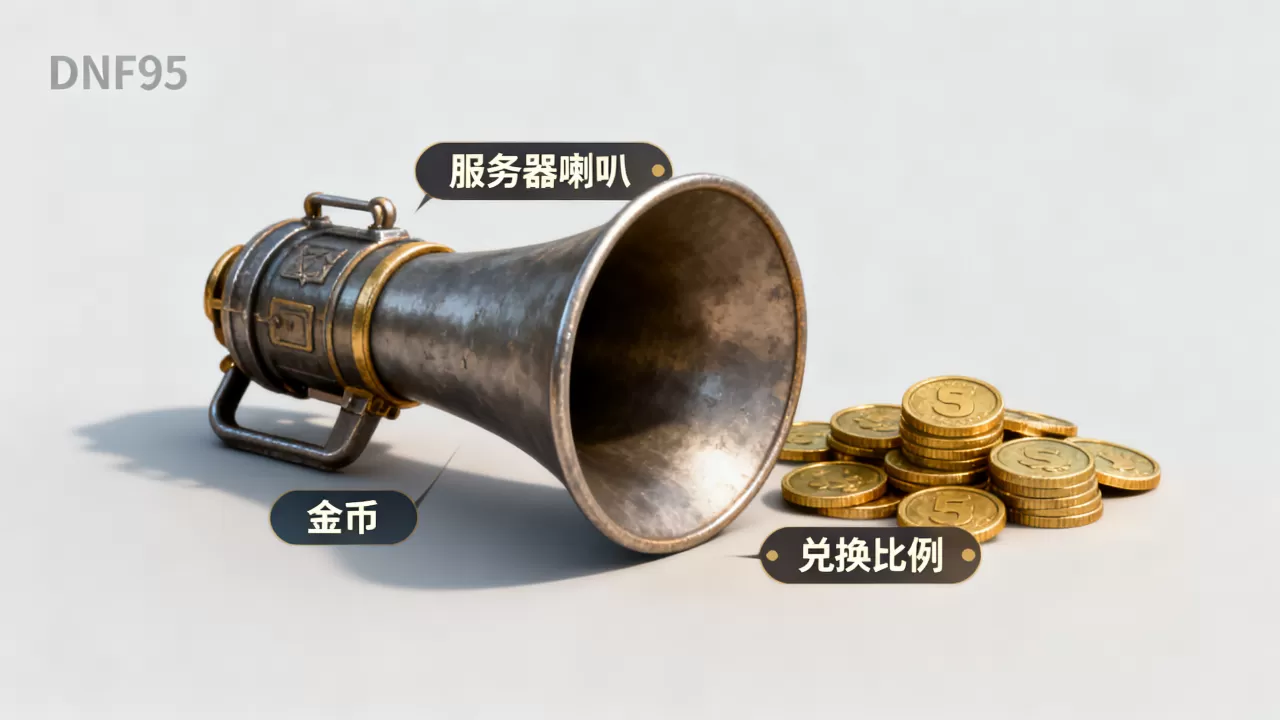 DNF95版服务器喇叭多少金币?,最新兑换比例怎么算 DNF95版服务器喇叭多少金币?,最新兑换比例怎么算