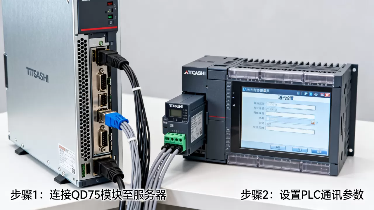 三菱服务器怎么连接QD75模块?,PLC通讯怎么设置? 三菱服务器怎么连接QD75模块?,PLC通讯怎么设置?