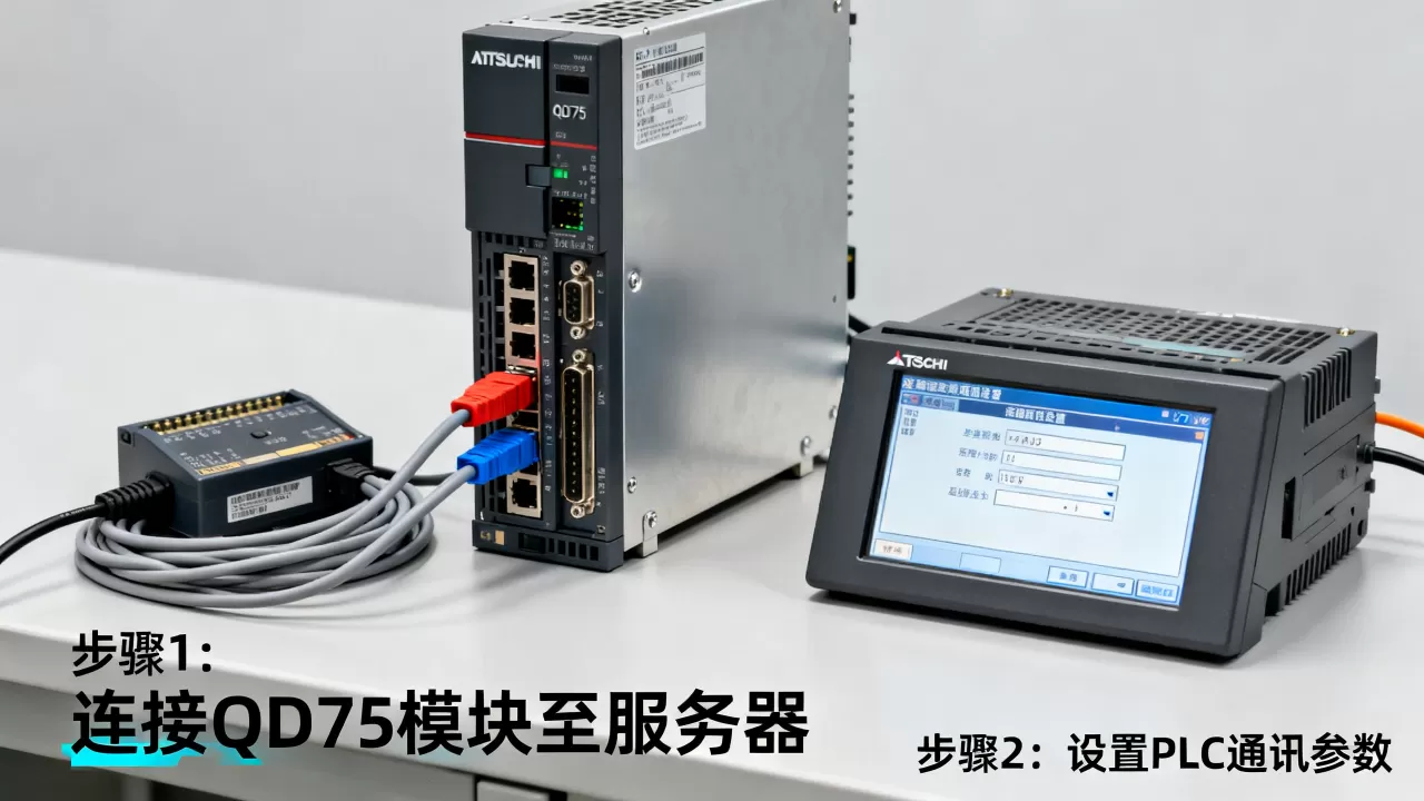 三菱服务器怎么连接QD75模块?,PLC通讯怎么设置? 三菱服务器怎么连接QD75模块?,PLC通讯怎么设置?