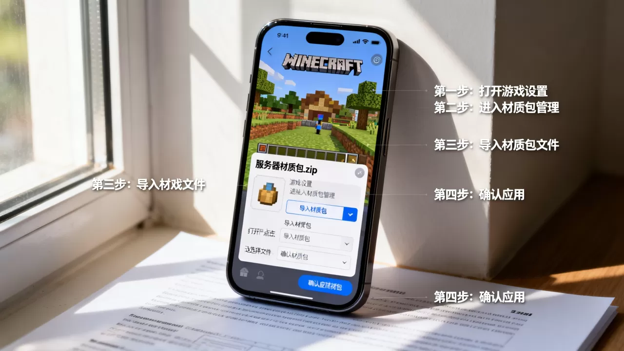 iOS我的世界服务器材质包怎么装?,详细步骤是什么? iOS我的世界服务器材质包怎么装?,详细步骤是什么?