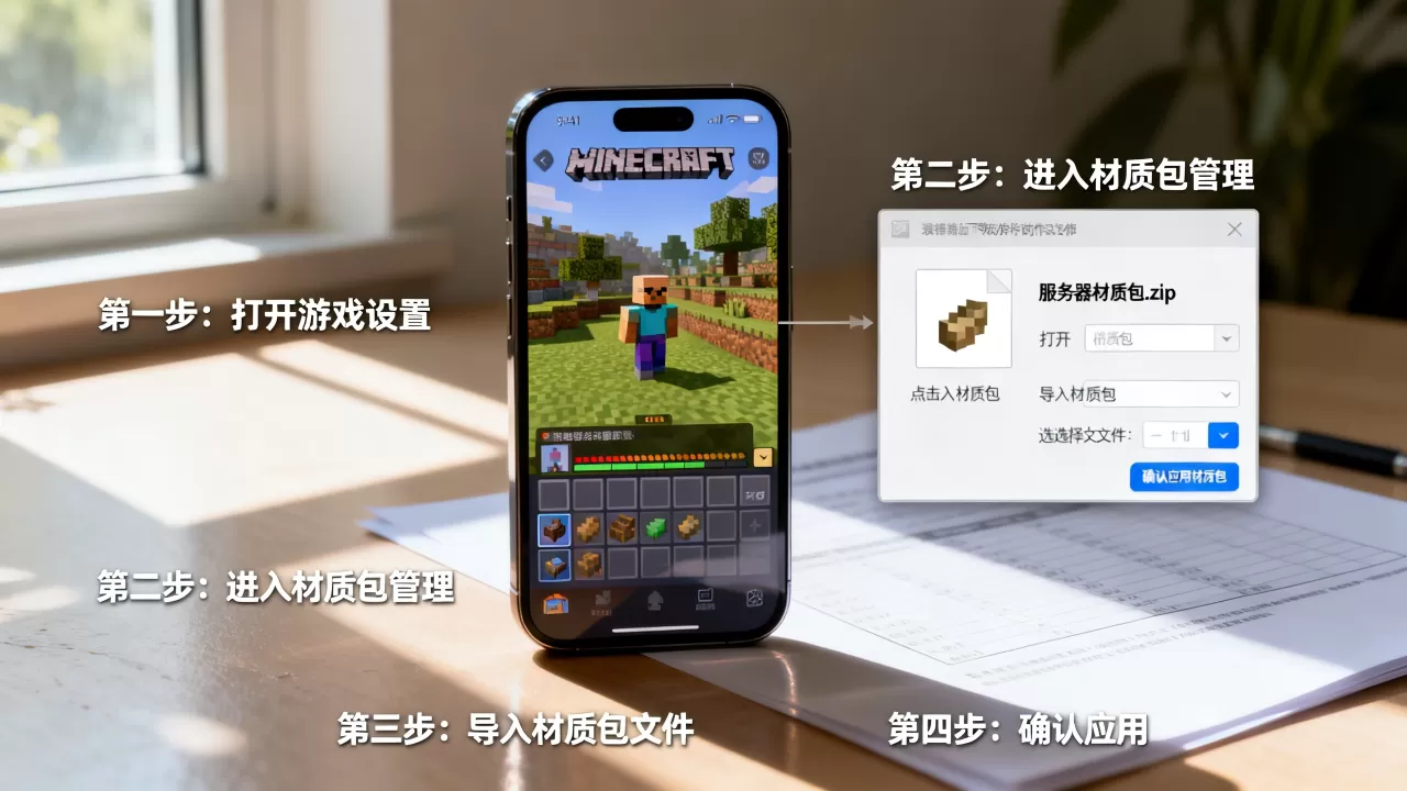 iOS我的世界服务器材质包怎么装?,详细步骤是什么? iOS我的世界服务器材质包怎么装?,详细步骤是什么?