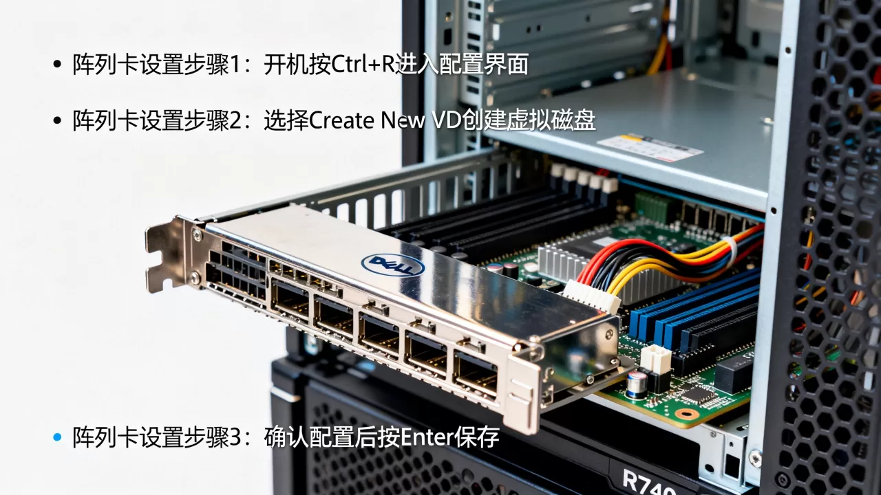 戴尔R740服务器如何进阵列卡?,阵列卡设置方法教程 戴尔R740服务器如何进阵列卡?,阵列卡设置方法教程