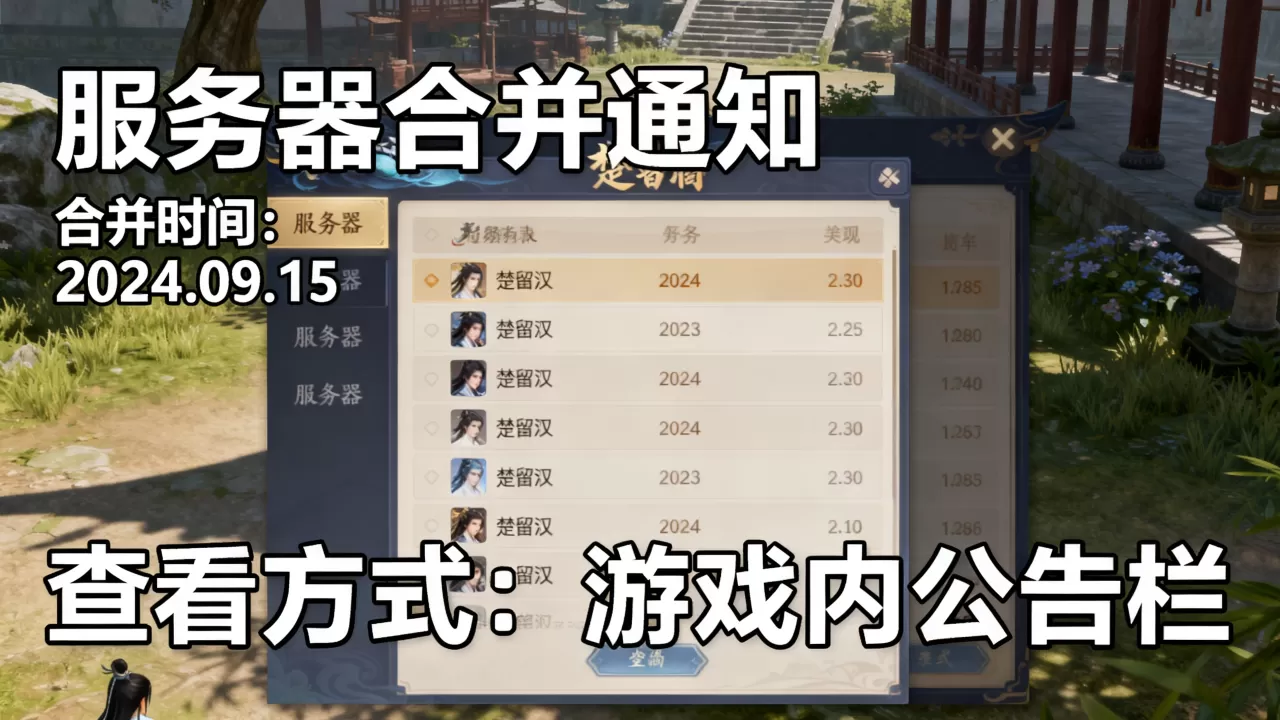 楚留香哪些服务器合了,楚留香最新合服公告在哪看? 楚留香哪些服务器合了,楚留香最新合服公告在哪看?