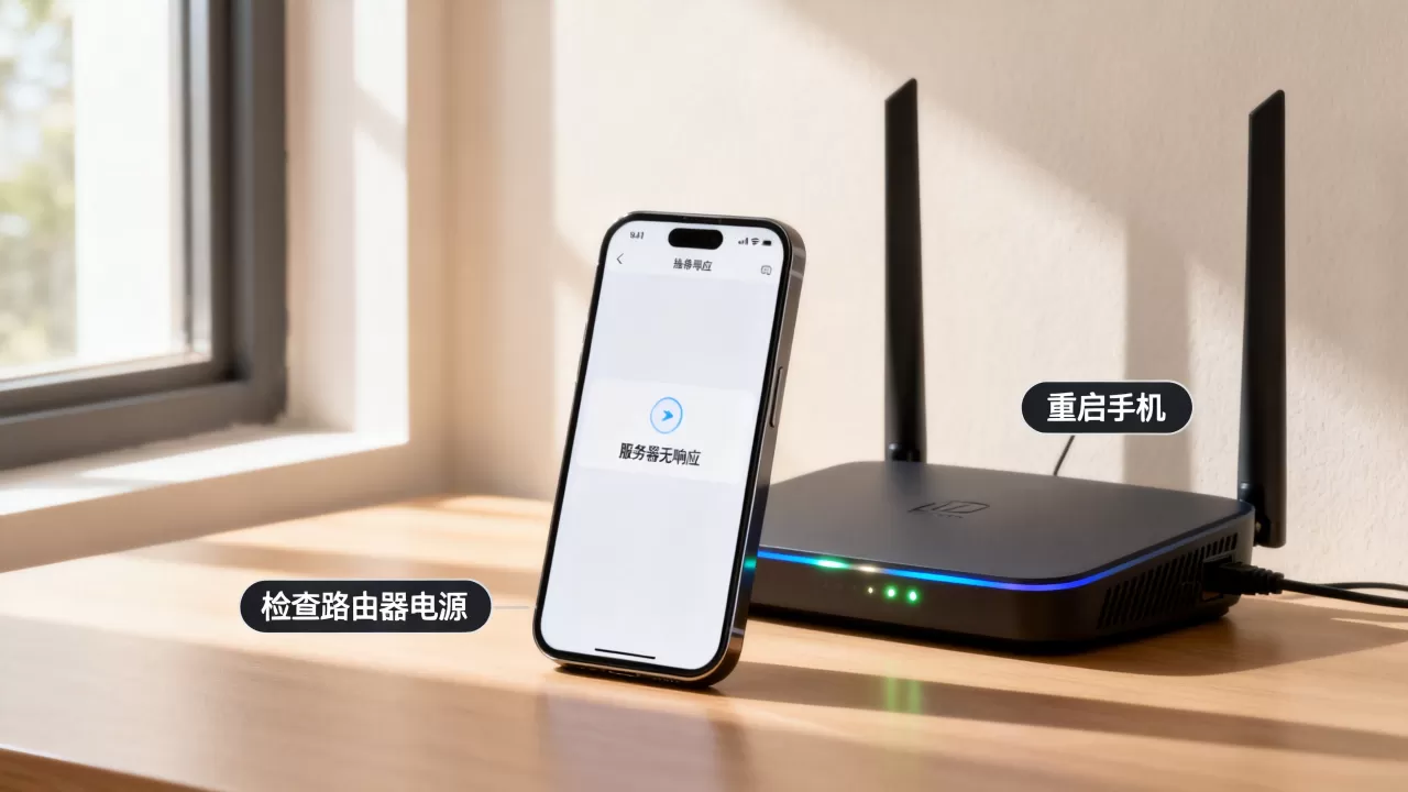 连接wifi时服务器无响应怎么解决,是什么原因? 连接wifi时服务器无响应怎么解决,是什么原因?