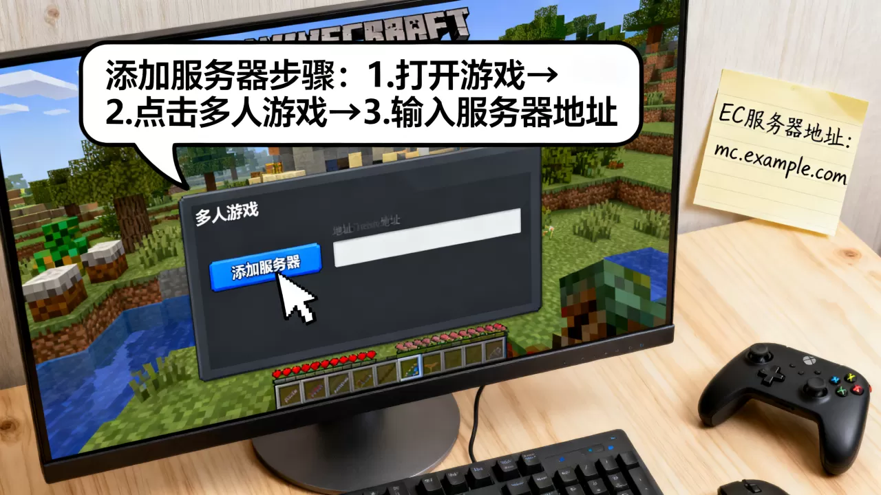 我的世界国际版如何添加EC服务器,服务器地址是什么 我的世界国际版如何添加EC服务器,服务器地址是什么