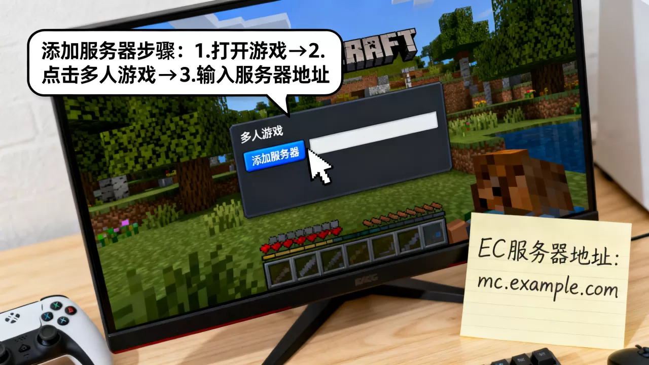 我的世界国际版如何添加EC服务器,服务器地址是什么 我的世界国际版如何添加EC服务器,服务器地址是什么