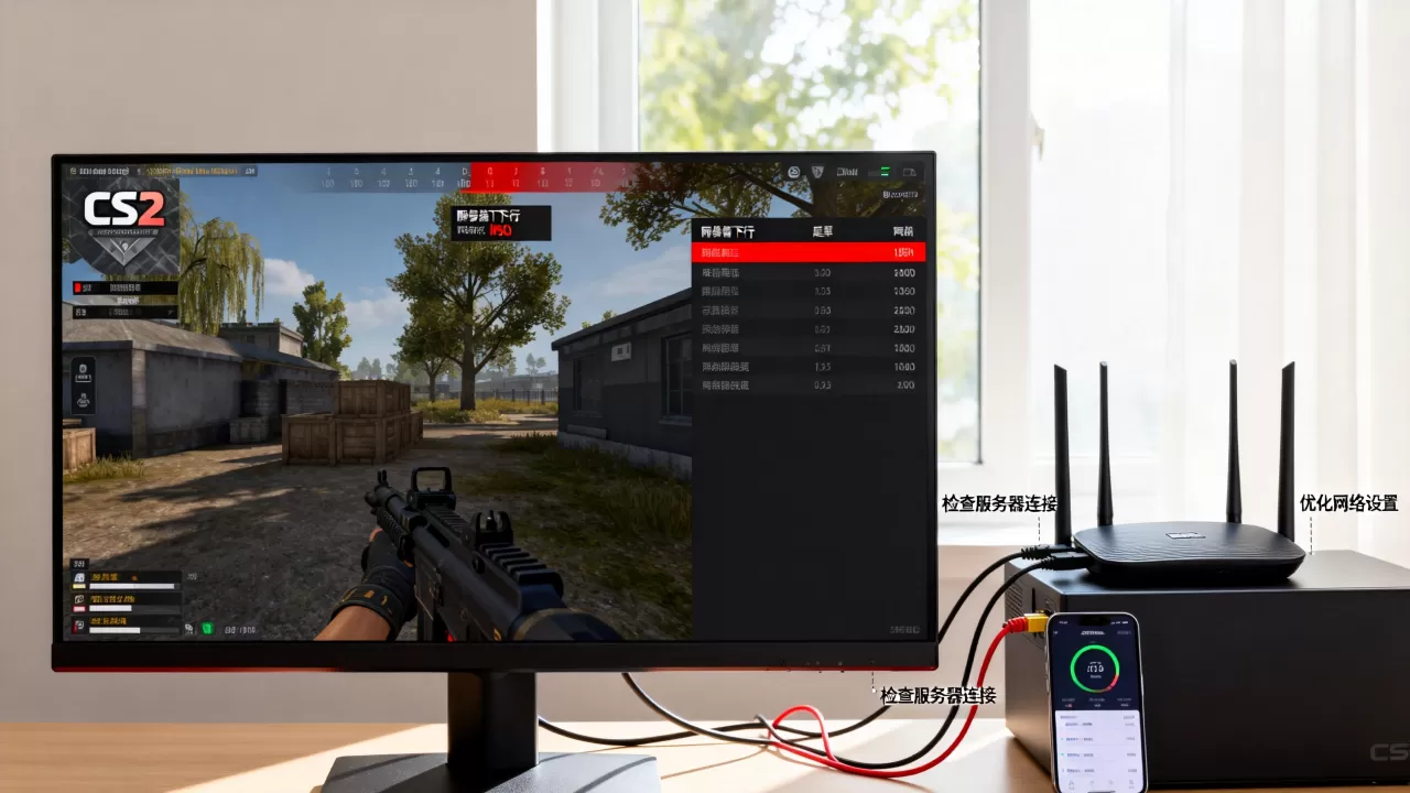 cs2服务器下行红色如何解决,cs2网络延迟高怎么办 cs2服务器下行红色如何解决,cs2网络延迟高怎么办