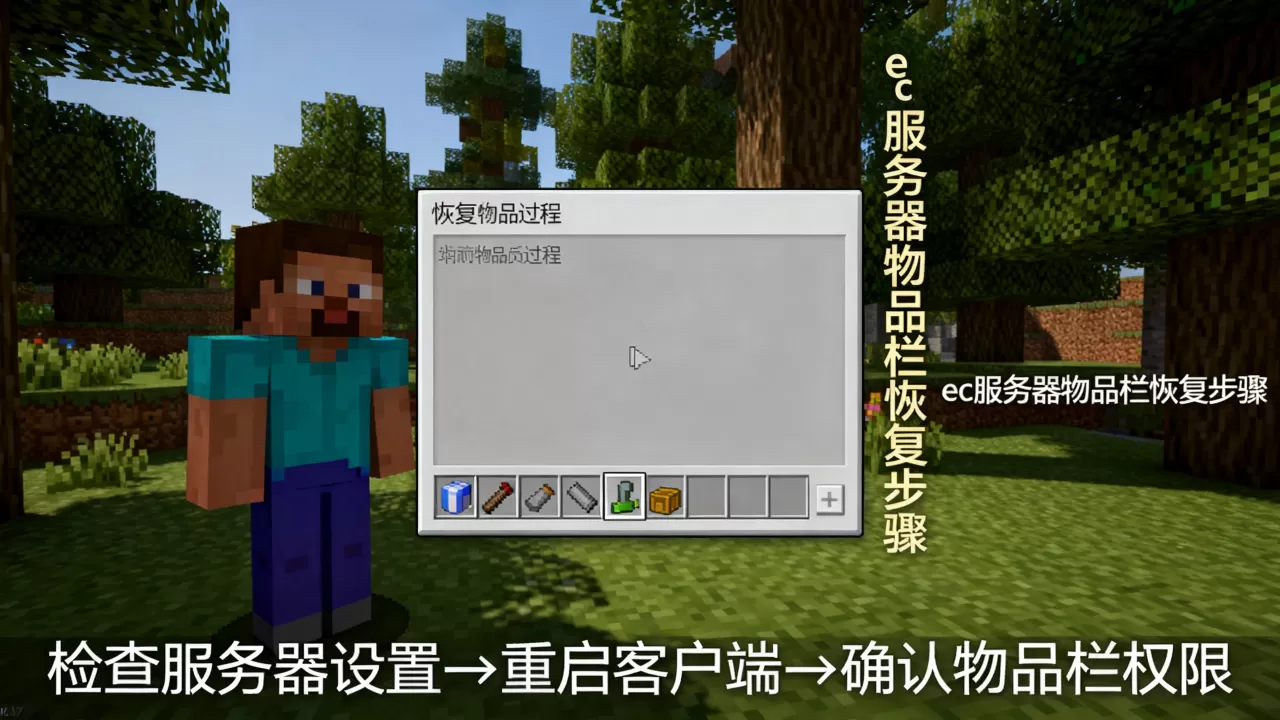 ec服务器没有物品栏如何调回,我的世界物品栏怎么恢复 ec服务器没有物品栏如何调回,我的世界物品栏怎么恢复