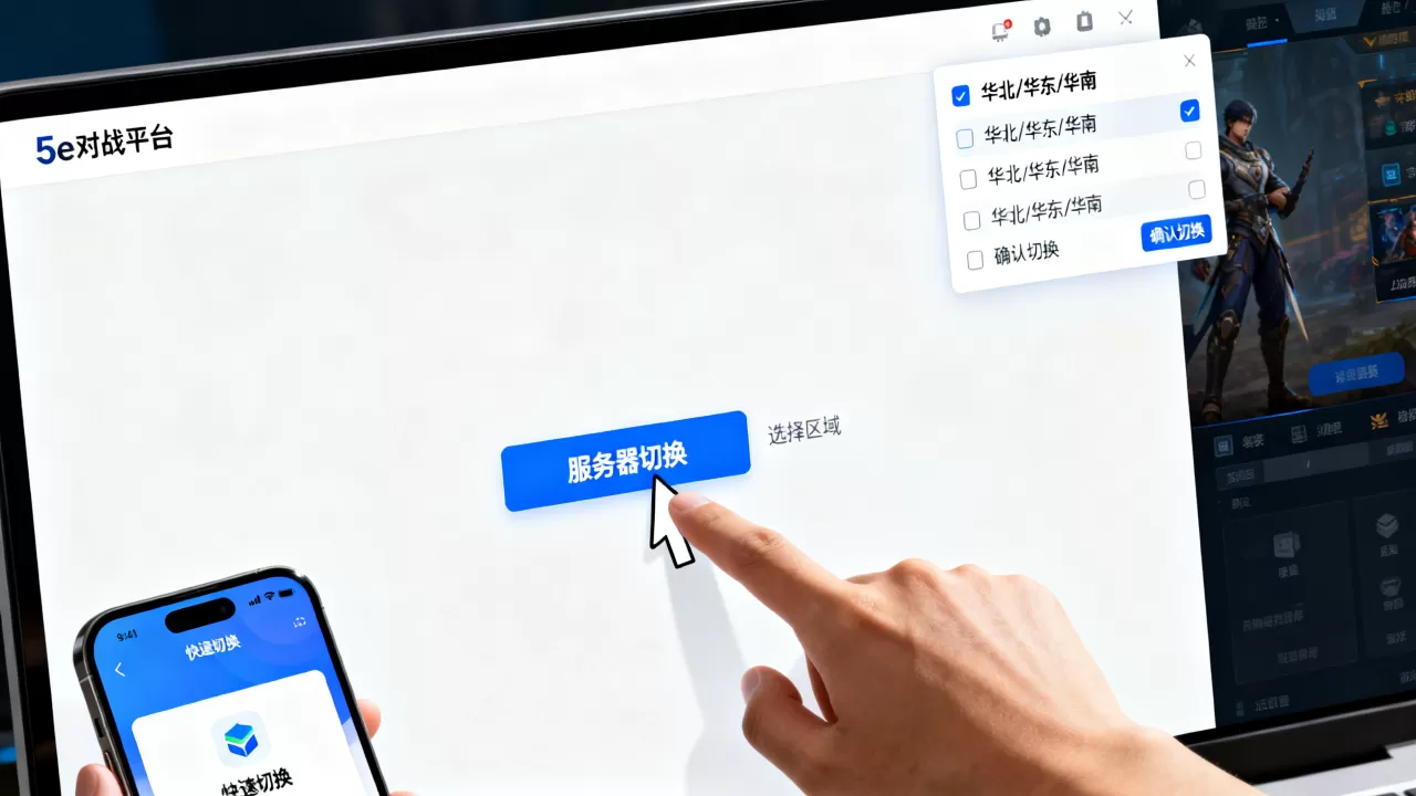 5e对战平台如何快速切换服务器,有哪些技巧? 5e对战平台如何快速切换服务器,有哪些技巧?