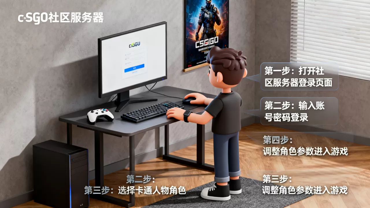 csgo社区服务器卡通人物怎么使用,具体步骤是什么 csgo社区服务器卡通人物怎么使用,具体步骤是什么