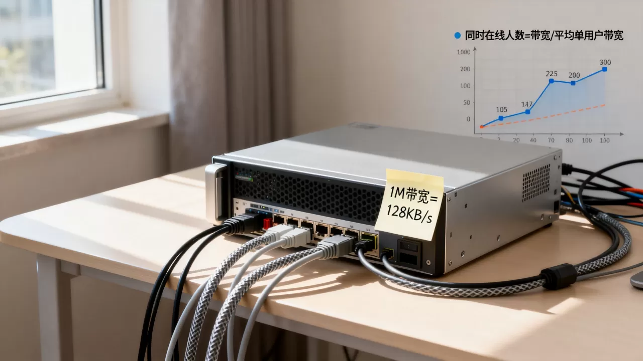 服务器1M带宽能带多少人,怎么计算同时在线人数? 服务器1M带宽能带多少人,怎么计算同时在线人数?