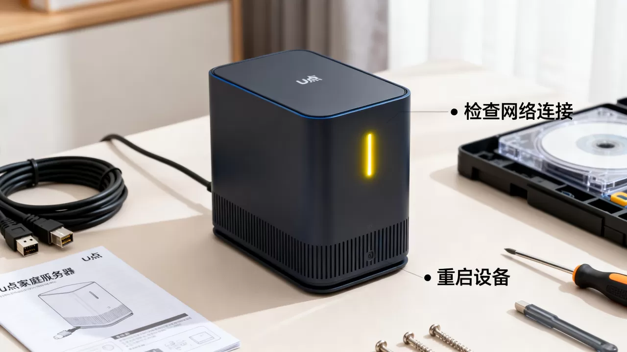 u点家庭服务器亮黄灯是怎么回事,黄灯一直亮怎么解决? u点家庭服务器亮黄灯是怎么回事,黄灯一直亮怎么解决?