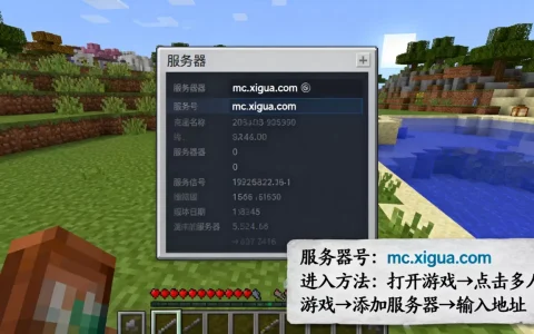 mc西瓜君的服务器号是多少呢,怎么进服务器？