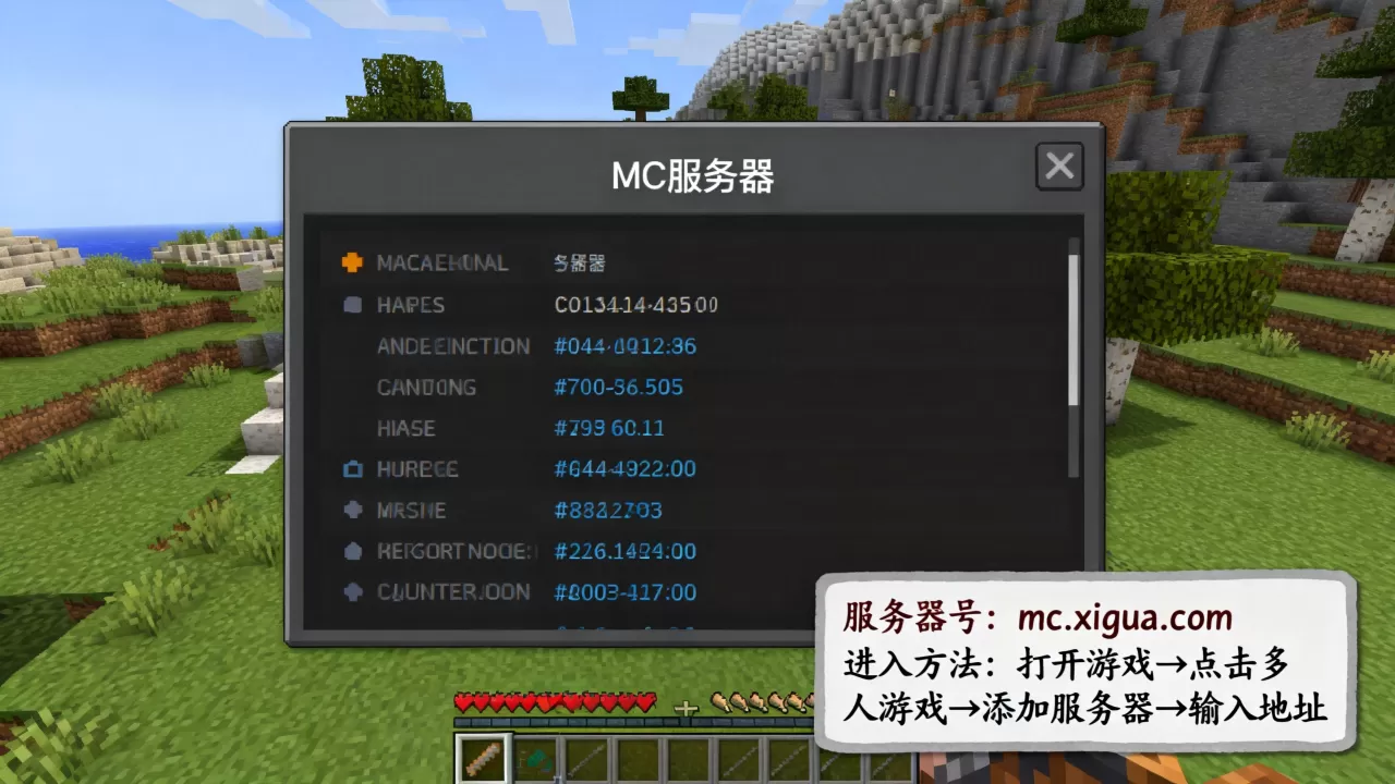 mc西瓜君的服务器号是多少呢,怎么进服务器? mc西瓜君的服务器号是多少呢,怎么进服务器?