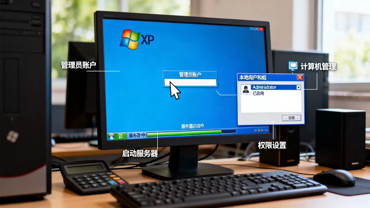 xp系统如何用管理员身份启动服务器,管理员权限怎么开? xp系统如何用管理员身份启动服务器,管理员权限怎么开?