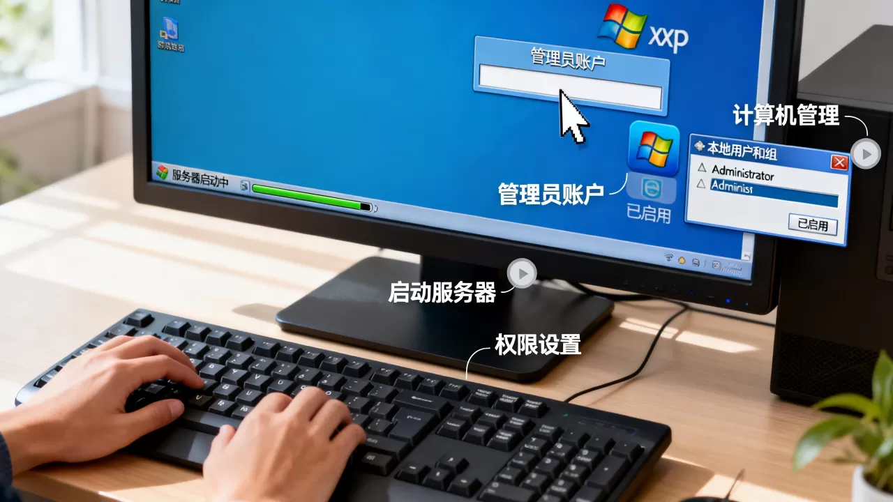 xp系统如何用管理员身份启动服务器,管理员权限怎么开? xp系统如何用管理员身份启动服务器,管理员权限怎么开?