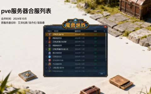 魔兽世界pve服务器哪些合服了，合并列表在哪看