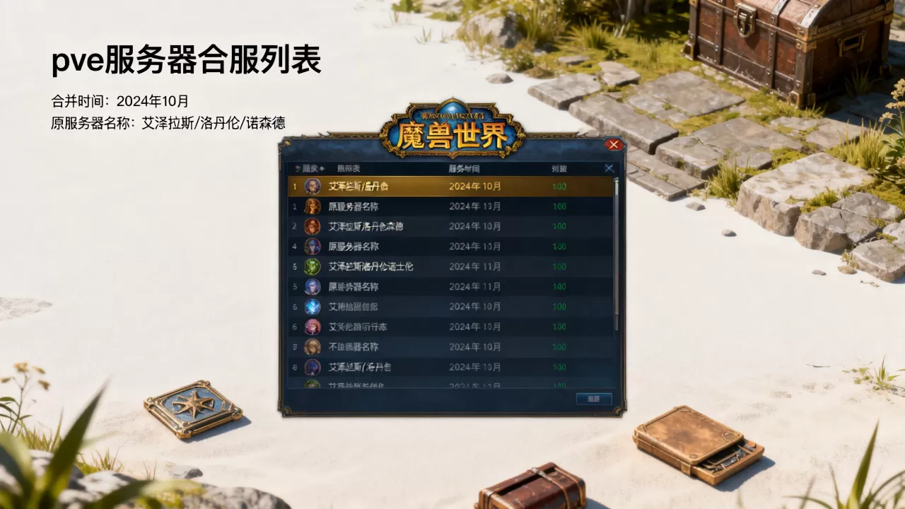 魔兽世界pve服务器哪些合服了,合并列表在哪看 魔兽世界pve服务器哪些合服了,合并列表在哪看