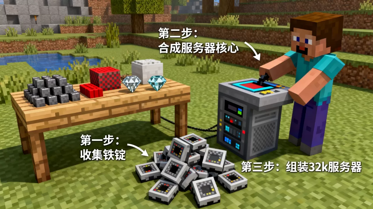 我的世界服务器32k怎么做,具体步骤是什么? 我的世界服务器32k怎么做,具体步骤是什么?