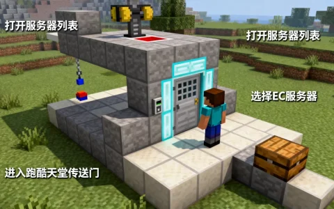 我的世界EC服务器怎么去跑酷天堂，跑酷天堂怎么进入？