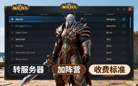 WOW转服务器加阵营多少钱，怎么收费？