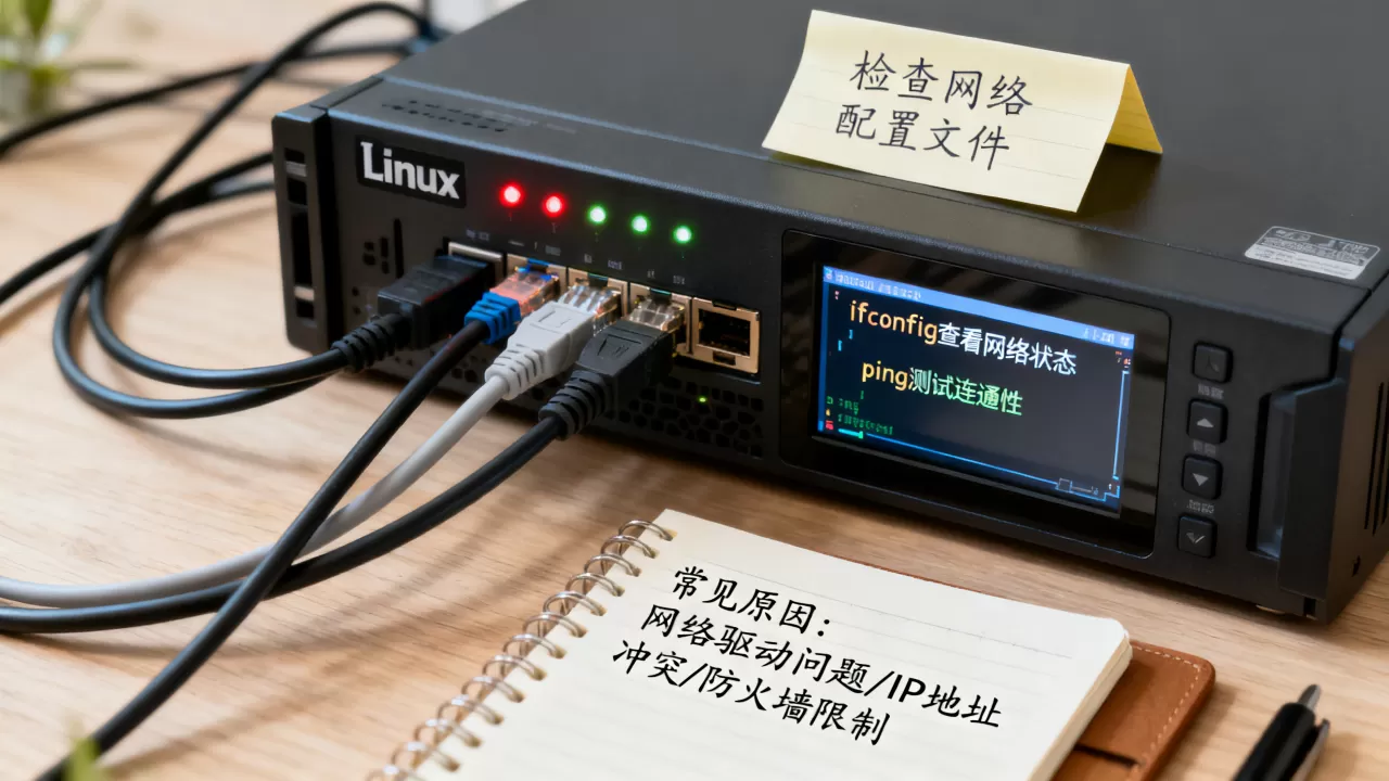 linux服务器启用网络连接失败如何解决,常见原因有哪些? linux服务器启用网络连接失败如何解决,常见原因有哪些?