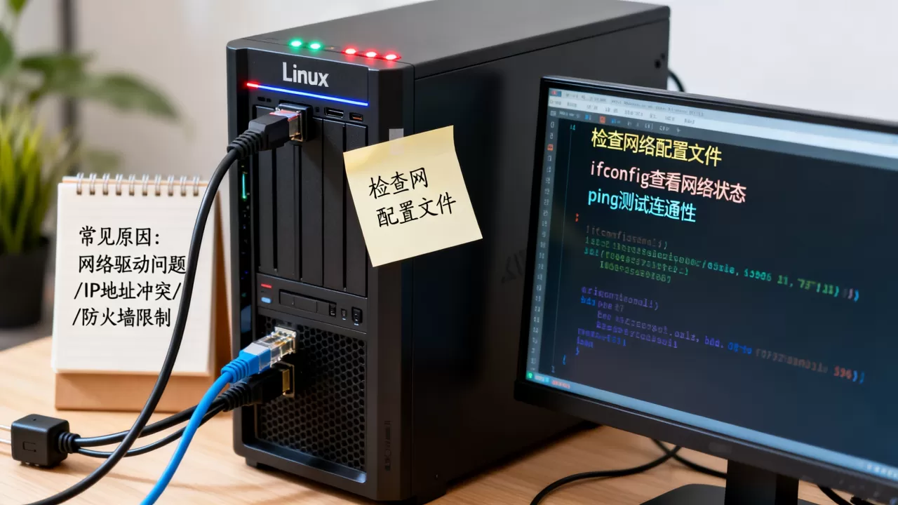 linux服务器启用网络连接失败如何解决,常见原因有哪些? linux服务器启用网络连接失败如何解决,常见原因有哪些?