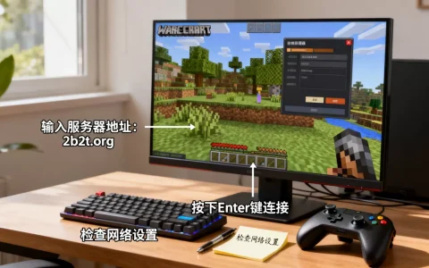 怎么进我的世界二b二t服务器？,我的世界联机教程