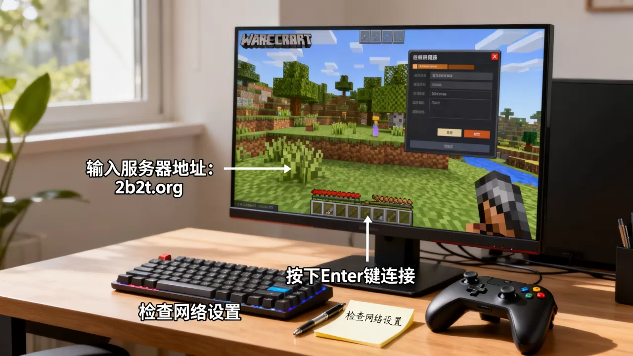 怎么进我的世界二b二t服务器?,我的世界联机教程 怎么进我的世界二b二t服务器?,我的世界联机教程