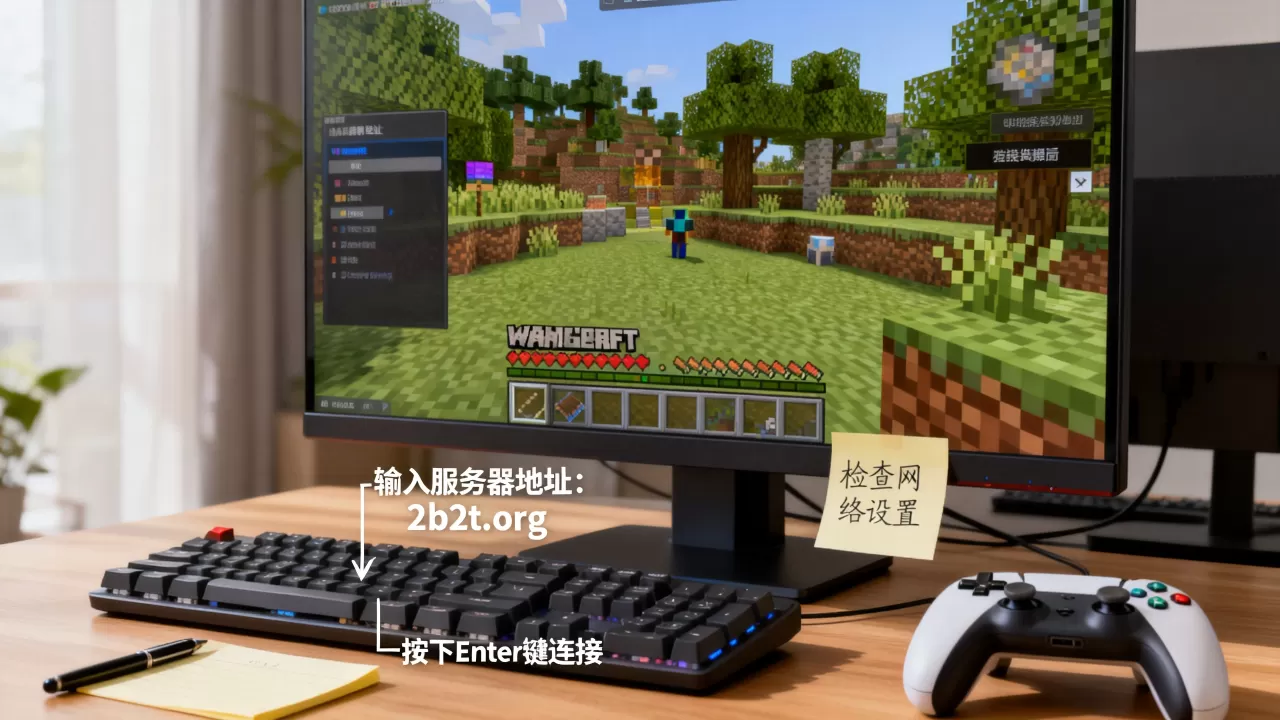 怎么进我的世界二b二t服务器?,我的世界联机教程 怎么进我的世界二b二t服务器?,我的世界联机教程