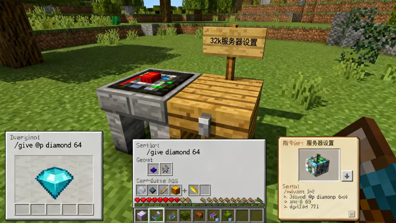 mc手机版服务器怎么搞32k?,我的世界手机版生存模式指令? mc手机版服务器怎么搞32k?,我的世界手机版生存模式指令?