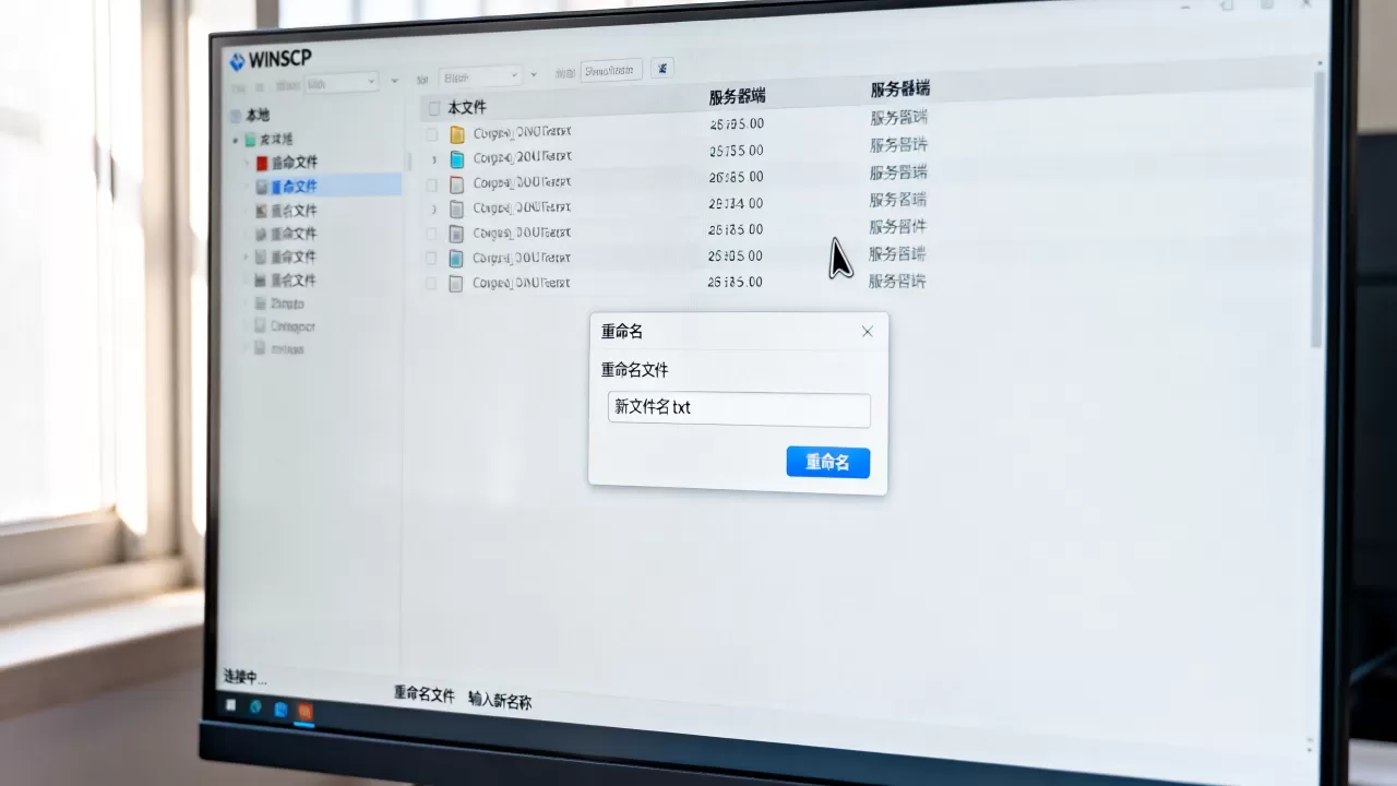 WinSCP怎么修改服务器端文件名,服务器文件怎么重命名? WinSCP怎么修改服务器端文件名,服务器文件怎么重命名?