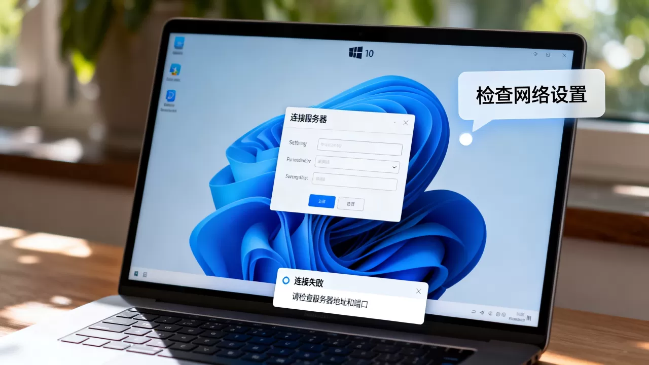 win10自带虚拟机如何连接服务器,连接服务器失败怎么办 win10自带虚拟机如何连接服务器,连接服务器失败怎么办