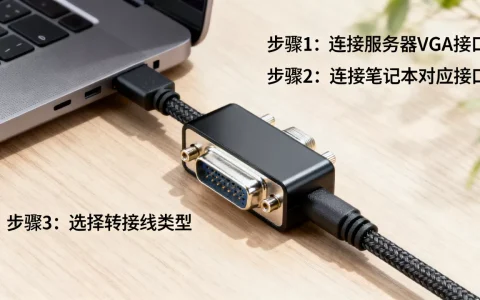 服务器VGA如何才能接到笔记本上，需要什么转接线？