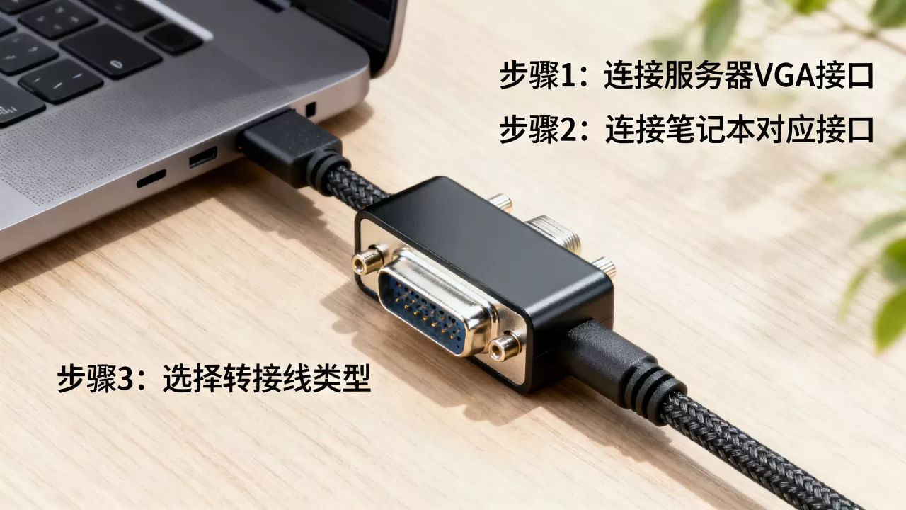 服务器VGA如何才能接到笔记本上,需要什么转接线? 服务器VGA如何才能接到笔记本上,需要什么转接线?