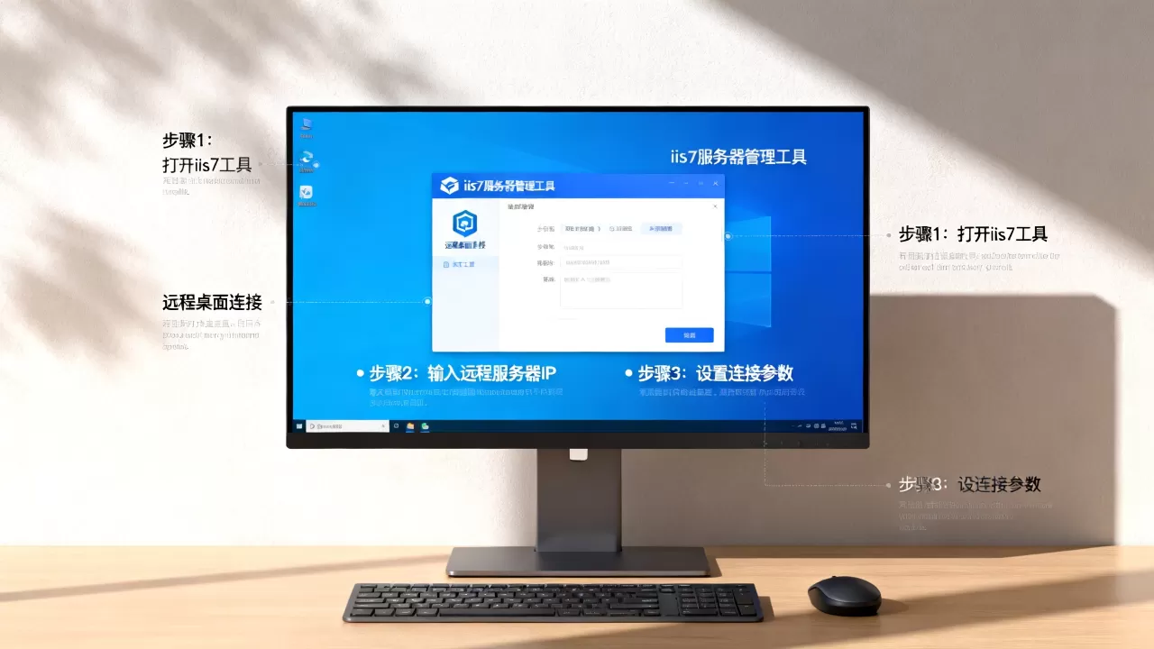 iis7服务器管理工具怎么远程连接,远程桌面连接设置步骤 iis7服务器管理工具怎么远程连接,远程桌面连接设置步骤