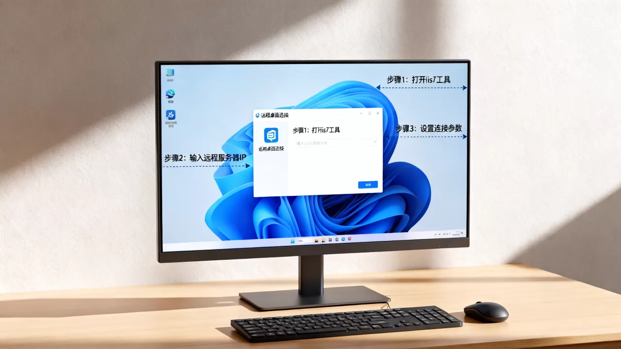 iis7服务器管理工具怎么远程连接,远程桌面连接设置步骤 iis7服务器管理工具怎么远程连接,远程桌面连接设置步骤